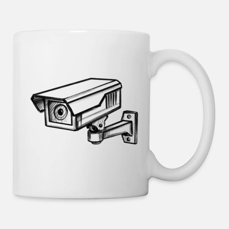 Security Camera Security - Illusionration - Mug - white