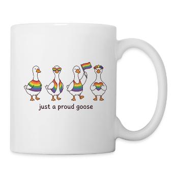 Pride Month LGBTQ - Just a Proud Goose - Mug - white - Right