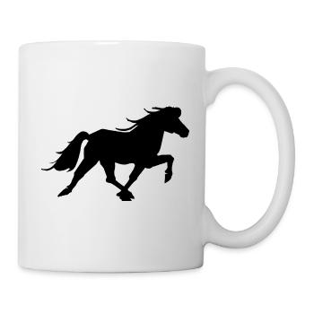 Icelandic horse in the race pass - Mug - white - Right