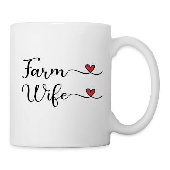 Bauernfrau - Tasse - Weiß - Rechts