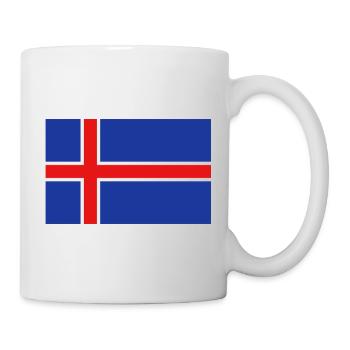 Drapeau islandais - Mug blanc - blanc - Droite