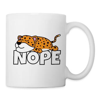 Lazy Leopard Nope Not Today Lazy Africa - Mug - white - Right