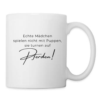 Voltigieren Spruch – Geschenk für Voltigierer - Tasse - Weiß - Rechts