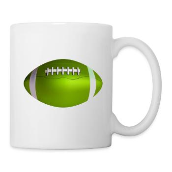Lime Rugby Ball Print - Mug - white - Right
