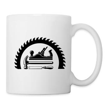 Carpenter Planer Saw Blade Tool Motif - Mug - white - Right