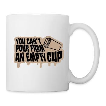 On ne peut pas verser dans un gobelet vide Soins personnels - Mug blanc - blanc - Droite
