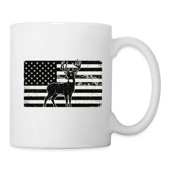 American Flag Deer – Patriotic Hunting Design - Mug - white - Right