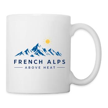 French Alps Above Heat, Alpine Summer Travel - Mug - white - Right