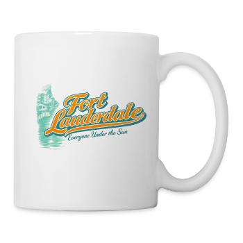 Fort Lauderdale Retro Unter der Sonne - Tasse - Weiß - Rechts
