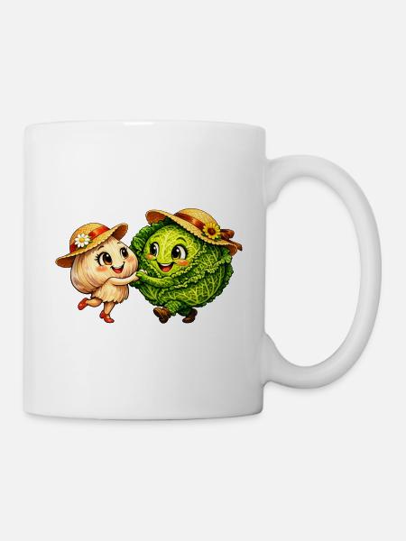 Tanzendes Gemüse - Tasse - Weiß