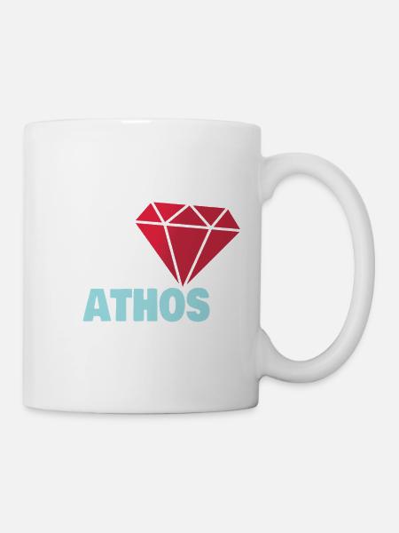 Athos als Diamant - Tasse - Weiß