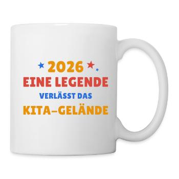 Eine Legende verlässt das Kita-Gelände - 2026 - Tasse - Weiß - Rechts