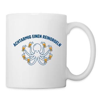 Achtarmig Einen Reinorgeln Oktopus Bier Design - Tasse - Weiß - Rechts