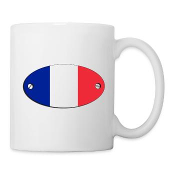 Drapeau ovale : emblème français.  France - Mug blanc - blanc - Droite