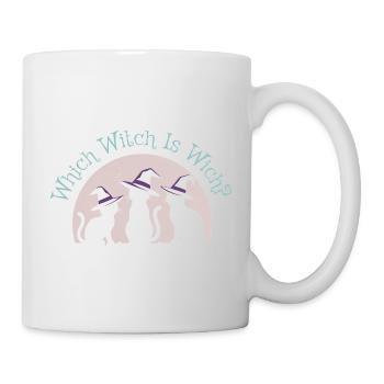 Quelle sorcière est laquelle ? Chat Noir Halloween - Mug blanc - blanc - Droite