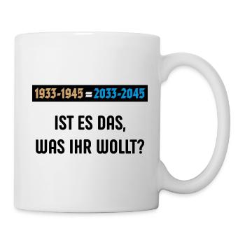1933-1945 = 2033-2045 – Ist Es Das … (POS 3C) - Tasse - Weiß - Rechts