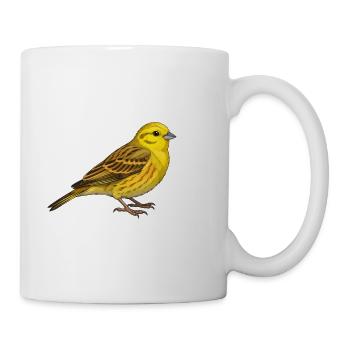 Oiseau à marteau-jaune - Mug blanc - blanc - Droite