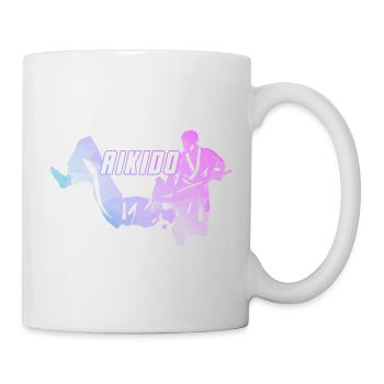 Silhouette dynamique des femmes d’aïkido Nage No Jo - Mug blanc - blanc - Droite