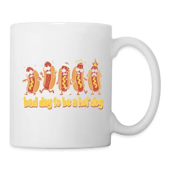 Danses de hot-dogs : mauvaise journée - Mug blanc - blanc - Droite
