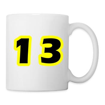 Symbole numérique 13 - Mug blanc - blanc - Droite