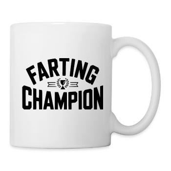 Champion des pets - Mug blanc - blanc - Droite