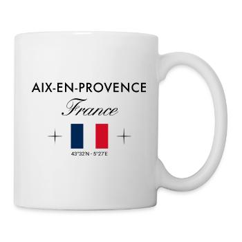 Aix en Provence Frankreich Koordinaten Reise - Tasse - Weiß - Rechts