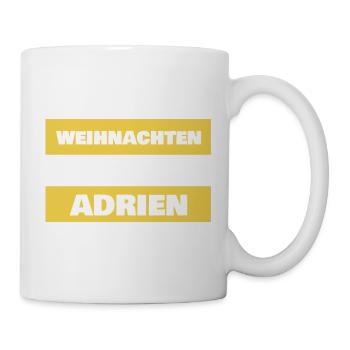 Adrien als Spruch - Tasse - Weiß - Rechts