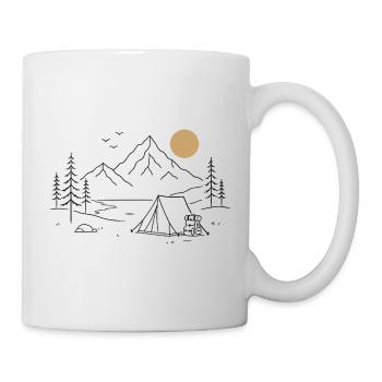 Campings en montagne - Mug blanc - blanc - Droite