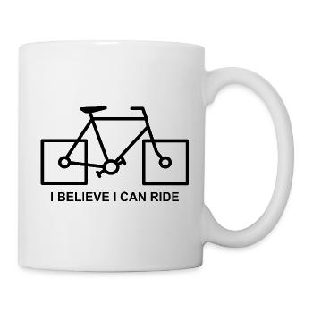 Fahrrad Humor i Believe i can ride - Tasse - Weiß - Rechts