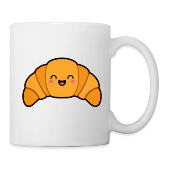 Kuschelcroissant Design - Tasse - Weiß - Rechts