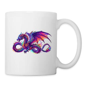Dragon en couleur - Mug blanc - blanc - Droite