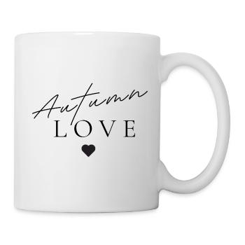 Autumn Love | Minimalist autumn design - Mug - white - Right
