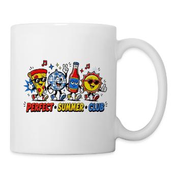  Käse-Pizza, Bierliebhaber, Urlaubsreise, Musik - Tasse - Weiß - Rechts