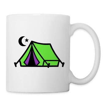 Camping Tent Moon Graphic - Mug - white - Right