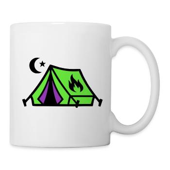 Icône du Festival du feu de camp de la tente - Mug blanc - blanc - Droite