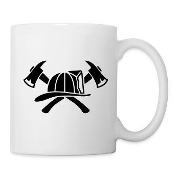 Firefighter Helmet Aexte Silhouette - Mug - white - Right