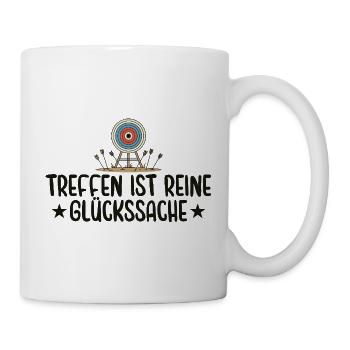Bogenschießen Treffen ist reine Glückssache - Tasse - Weiß - Rechts