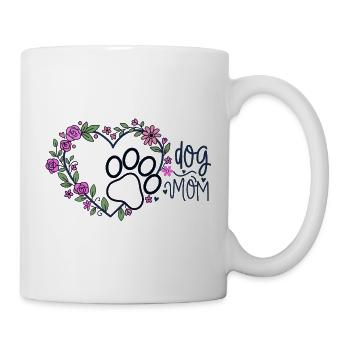 Blumenherz Hundemama - Tasse - Weiß - Rechts