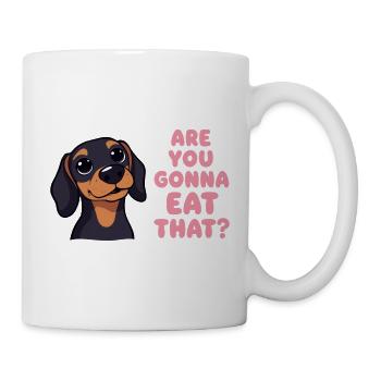 Are You going to Eat That Dachshund Humor - Mug - white - Right