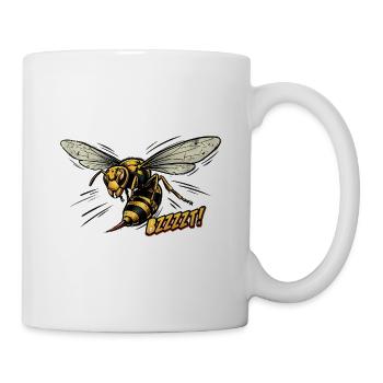 Retro-Stil-Wespe - Tasse - Weiß - Rechts