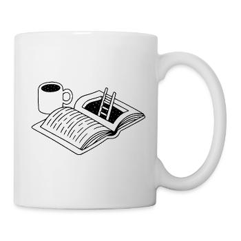 Lesen & Kaffee | Flucht - Tasse - Weiß - Rechts