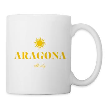 Aragona Sicily Sun Logo - Mug - white - Right