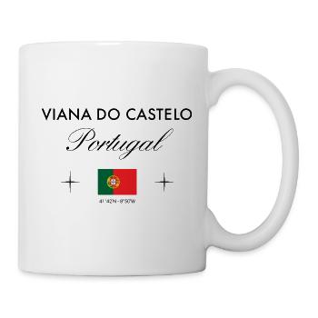 Viana do Castelo Portugal Koordinaten Reise - Tasse - Weiß - Rechts