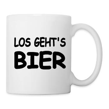 Bier - Tasse - Weiß - Rechts
