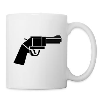 Vintage Revolver – Western Illustration - Mug - white - Right