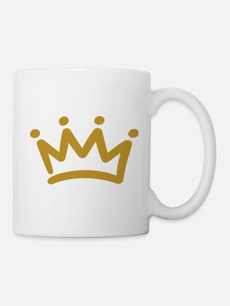 Goldene Krone - Tasse - Weiß