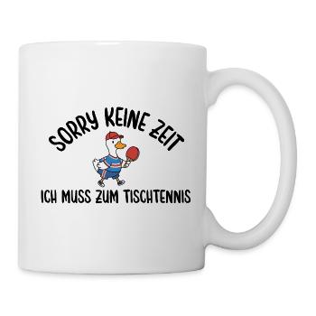 Tischtennisspieler Gans Muss zum Tischtennis - Tasse - Weiß - Rechts