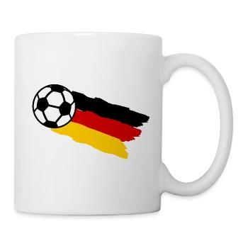Deutschland Fußball Flaggenkunst - Tasse - Weiß - Rechts