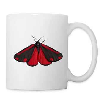 Cinnabar Moth Tyria jacobaeae - Mug - white - Right