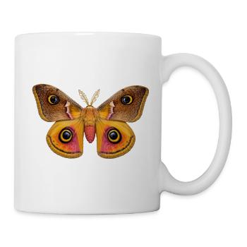 Emperor Moth Saturnia pavonia - Mug - white - Right